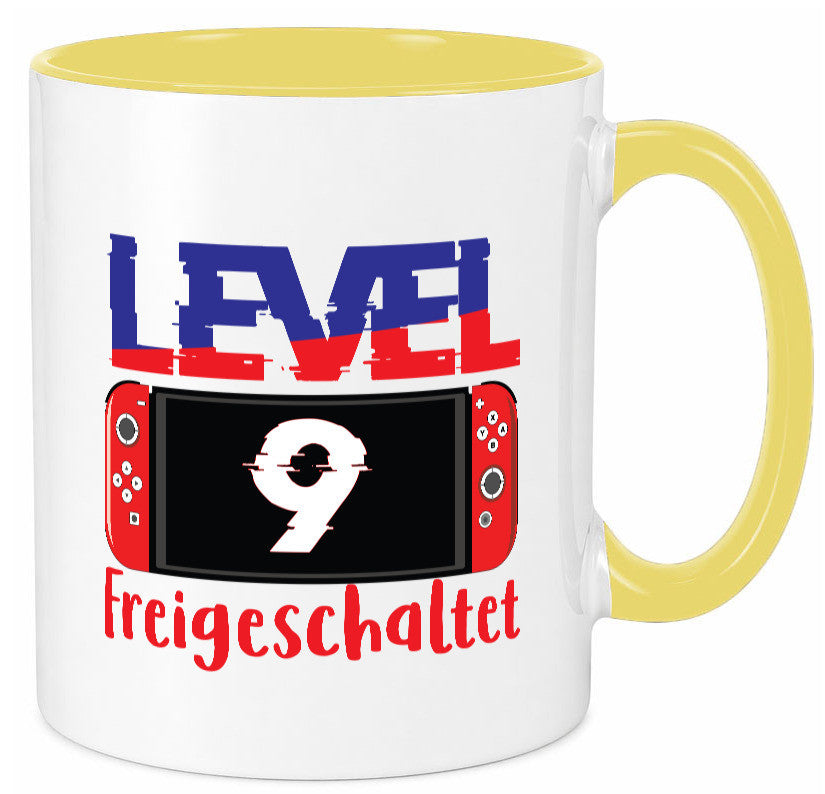 Level 9 Freigeschaltet | 9. Geburtstag Zocker Gamer Humor Geschenkidee Tasse