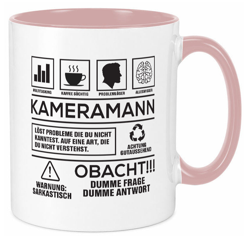 Achtung Probleme Kameramann | Kamera lustiger Spruch Geschenk Humor Tasse