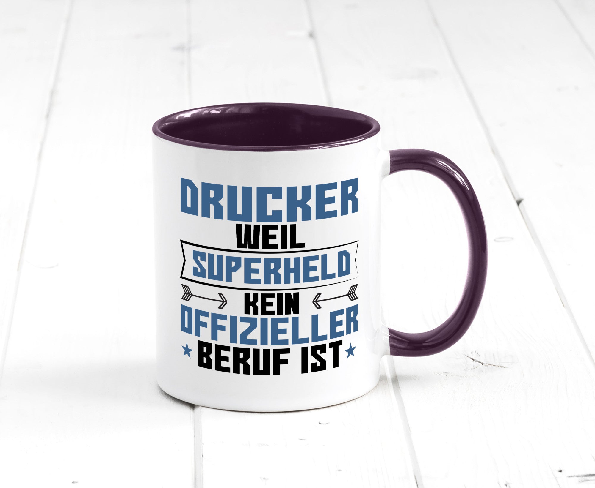 Superheld Drucker | Druckerei Print Medien Humor Geschenkidee Tasse