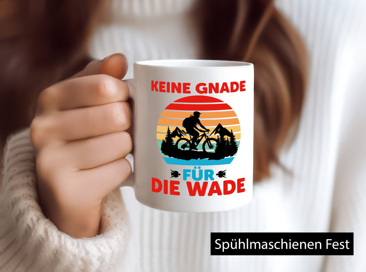 Keine Knade für die Wade | BMX Renrad Biker v2 lustig Humor Geschenkidee Tasse