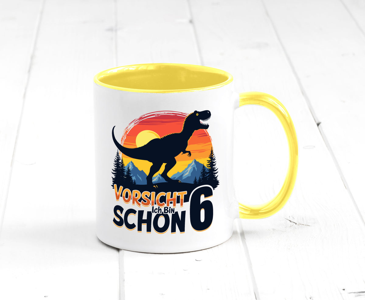 6. Geburtstag | 6 Jahre Dinosaurier Geschenkidee Humor Tasse