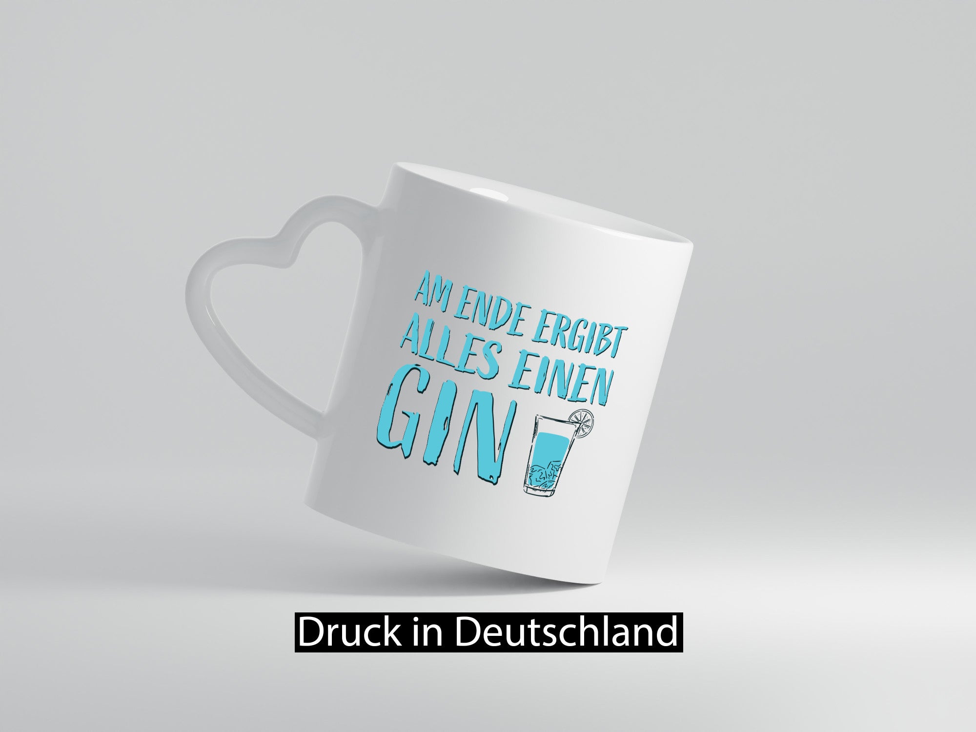 Am Ende ergibt alles einen Gin| Glas Geschenkidee Humor Tasse