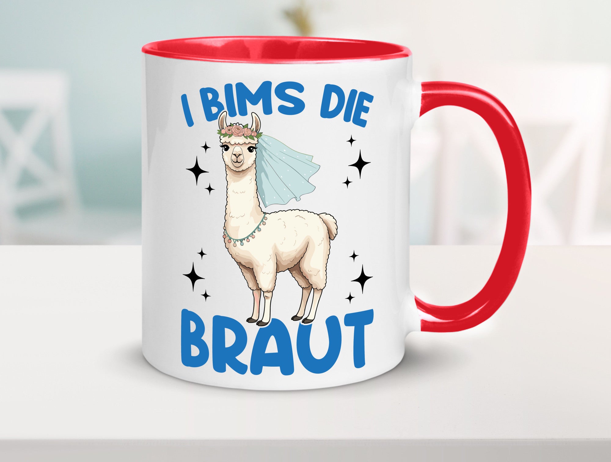 I Bims die Braut | Lama JGA Hochzeit lustig Humor Geschenkidee Geschenk Tasse