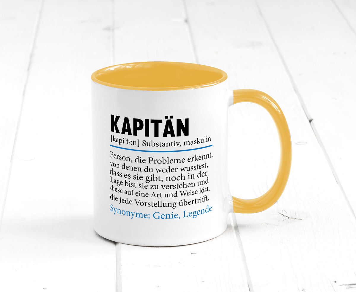 Kapitän | Spruch lustig Schiffskapitän Schiff Geschenk Humor Geschenkidee Tasse
