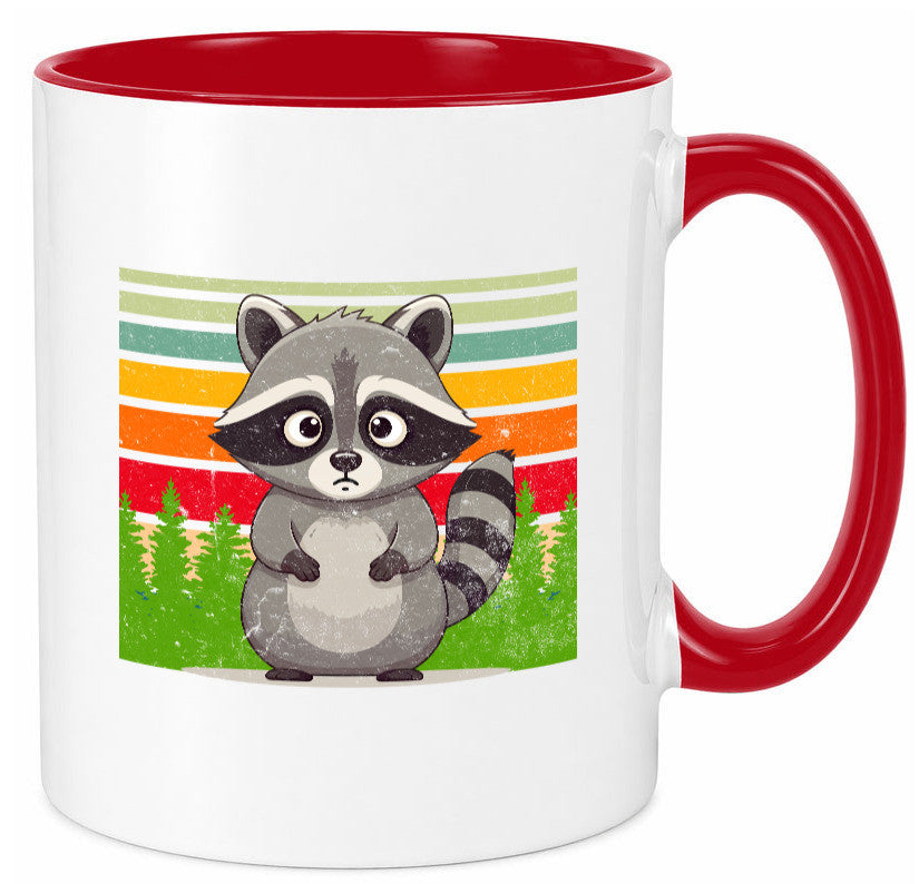 Waschbär | Vintage v2 lustiger Spruch Geschenk Humor Geschenkidee Tasse