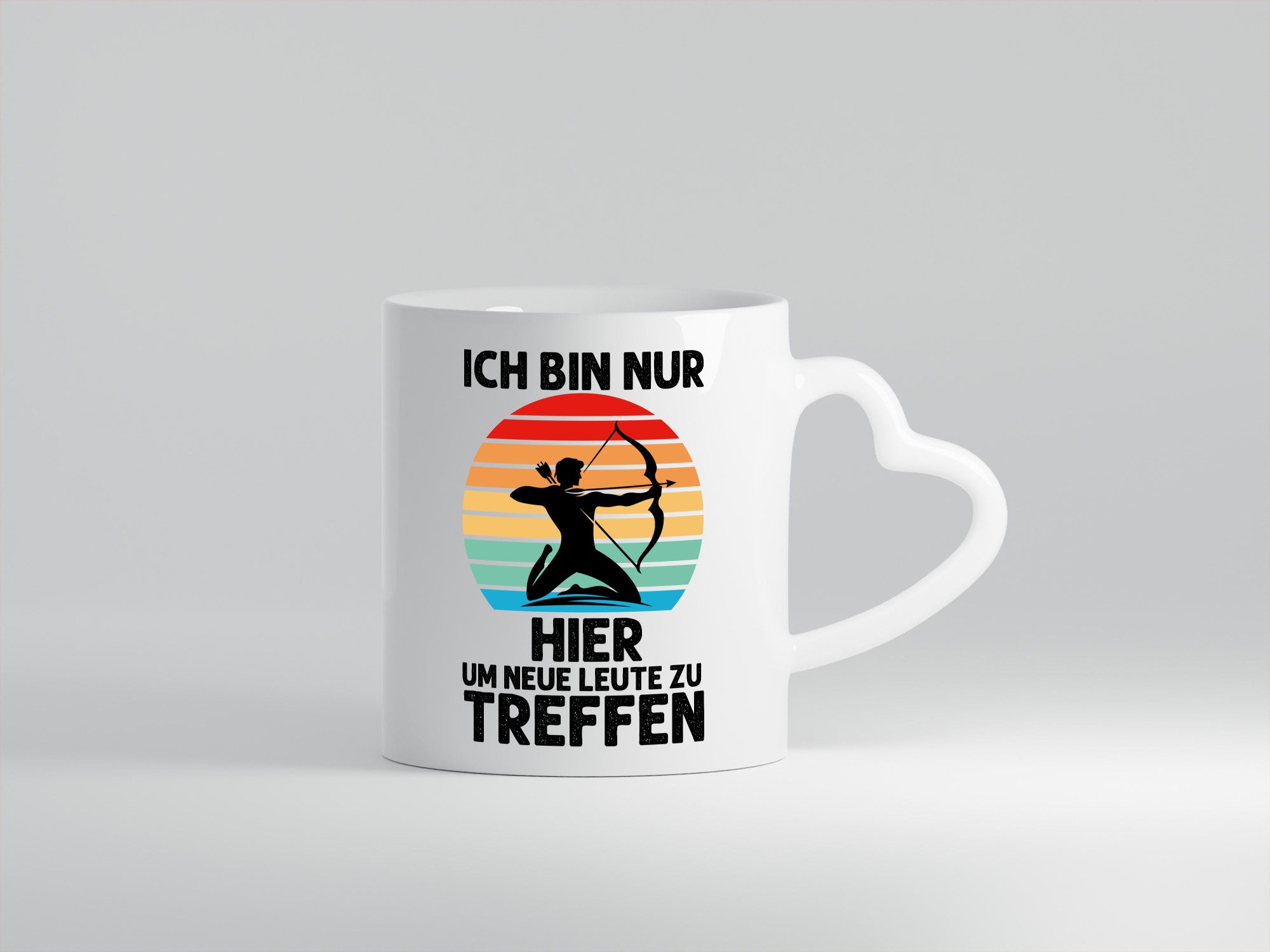 Nur hier um neue Leute zu treffen | Bogenschütze Humor Geschenkidee Tasse
