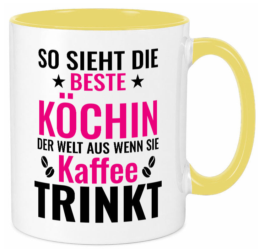 Kaffee trinkt: Köchin | Chefköchin Chefkoch Humor Arbeit Kollegen Büro Tasse