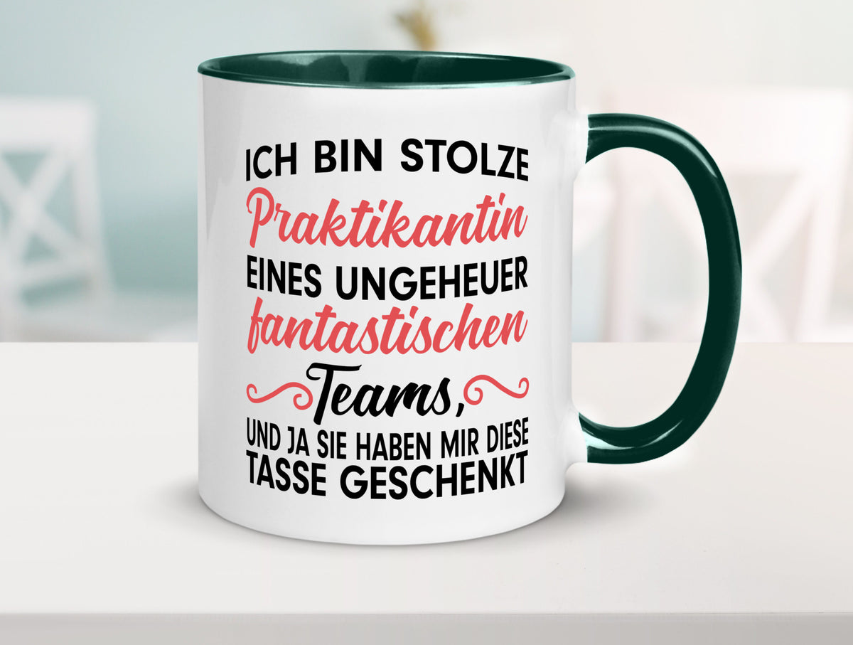 Stolze Praktikantin | Arbeitswelt Tasse Praktikum Geschenk Arbeit Kollegen Büro