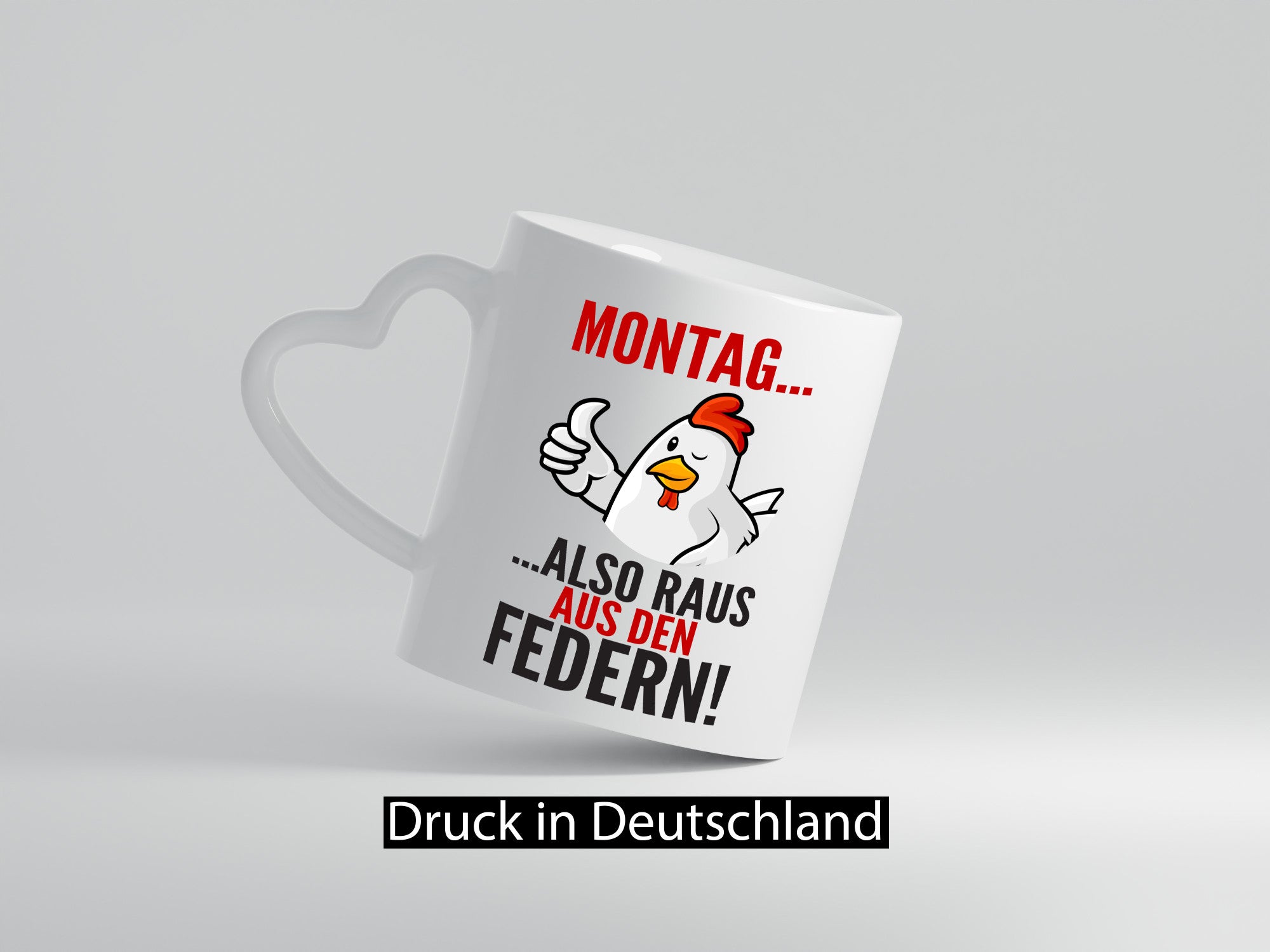 Montag raus ausden Federn | Hühnerstall Bauer lustiger Spruch Geschenk Humor