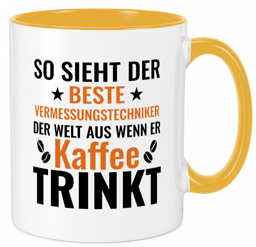 Kaffee trinkt: Vermessungstechniker | Techniker Geschenk Humor Geschenkidee Tasse