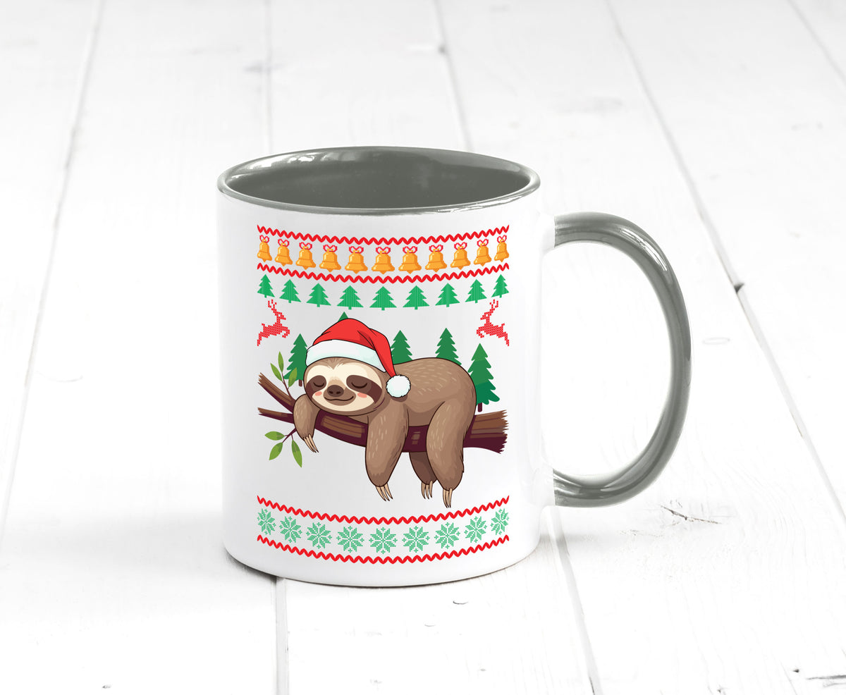 Ugly Christmas | Faultier Weihnachtsfaultier v2 lustig Tierliebhaber Humor Tasse
