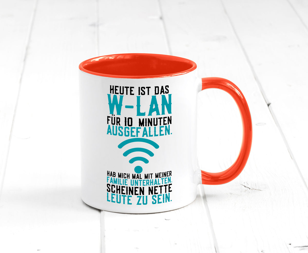 10 Minuten W-Lan Ausfall | Nerd Computer PC Gamer lustig Humor Geschenkidee Tasse