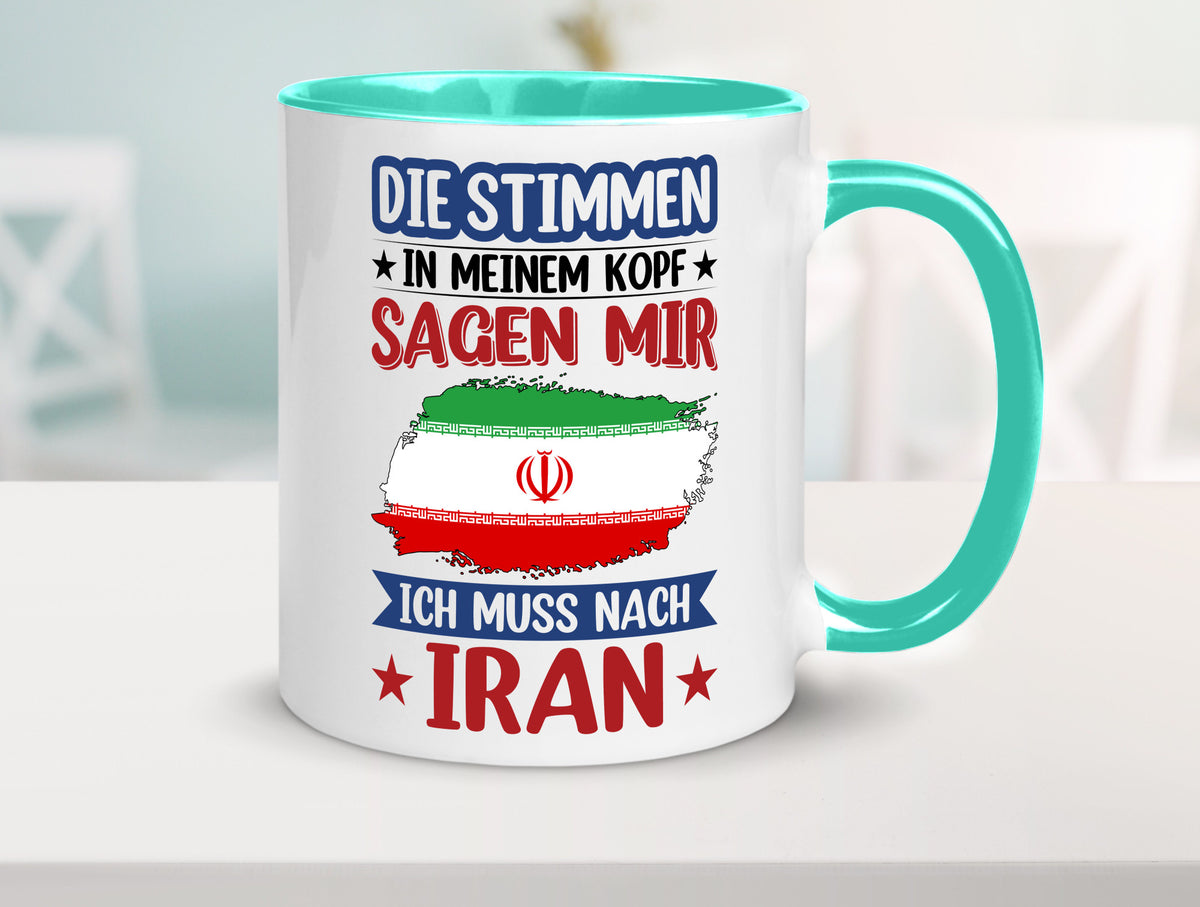 Iran | Urlaub Stimmen in meinem Kopf Traumland Humor Geschenkidee Tasse
