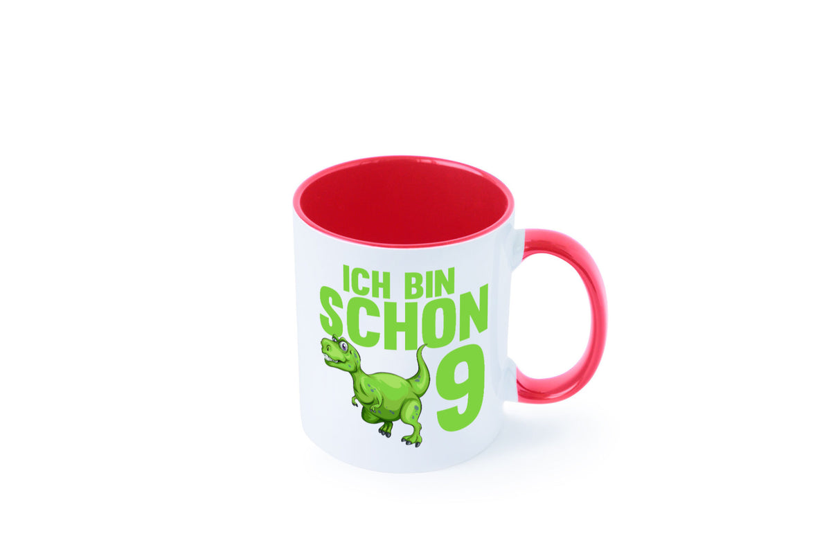 9. Geburtstag | 9 Jahre Dino Dinosaurier Geschenkidee Humor Tasse