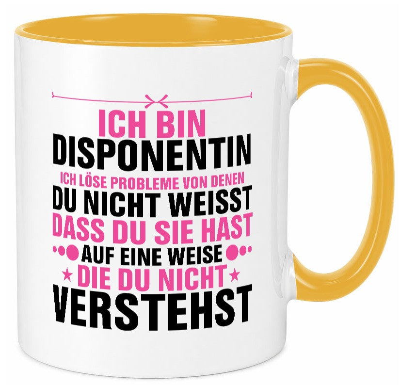 Löse Probleme: Disponentin | Zuteilerin v2 lustiger Spruch Geschenk Humor Tasse