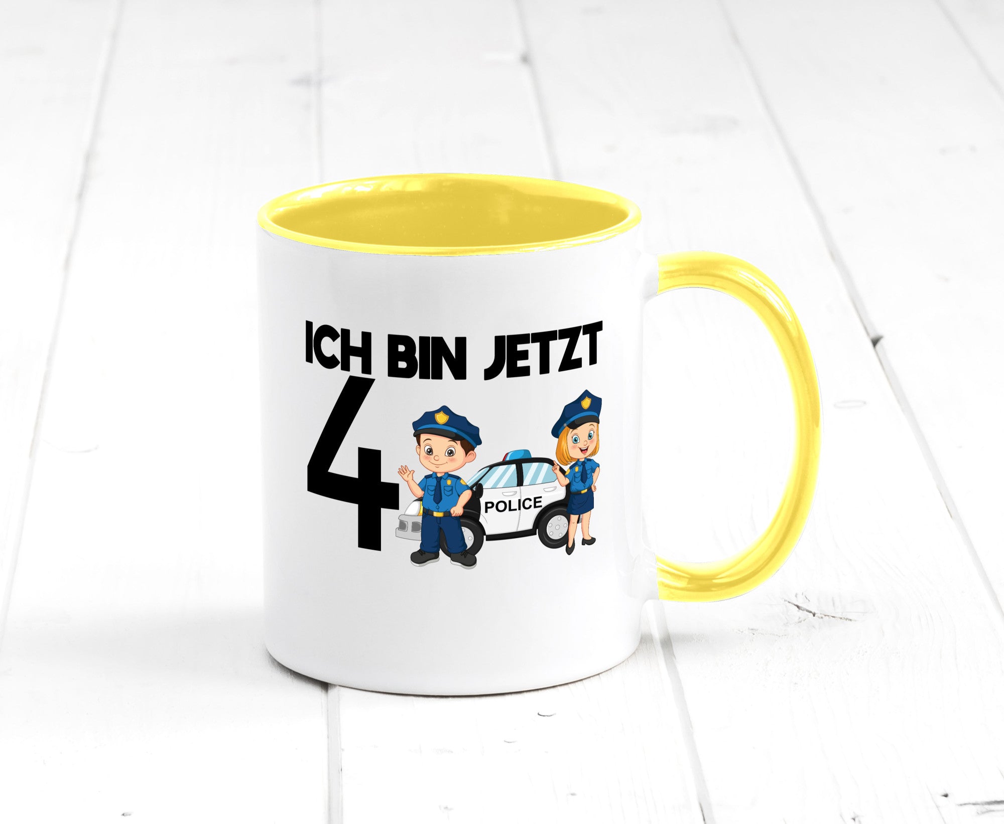 Ich bin jetzt 4 | Polizei 4. Geburtstag Jähriger Geschenk Geschenkidee lustiger