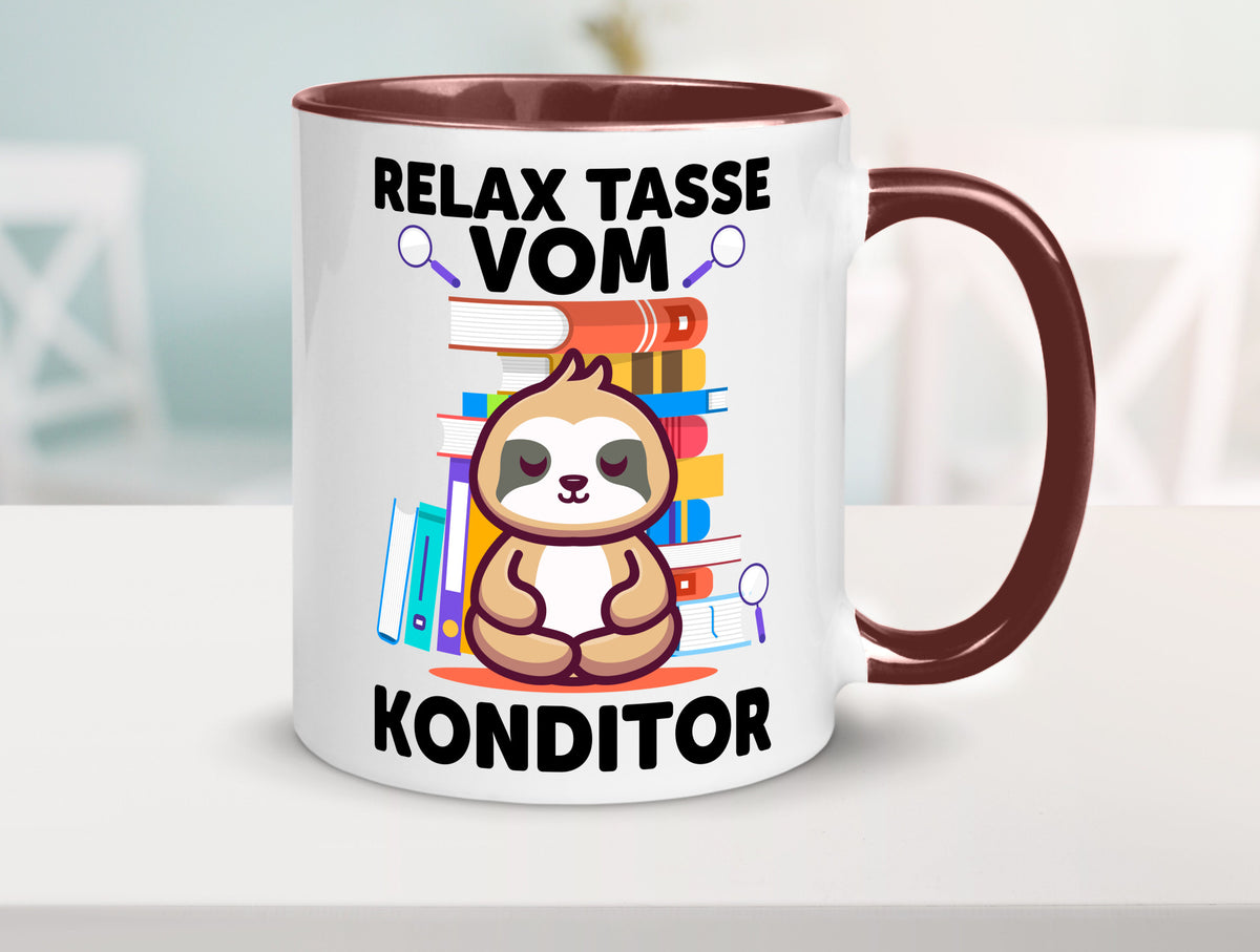 Relax Tasse: Konditor | Konditorei lustiger Spruch Geschenk Humor Geschenkidee