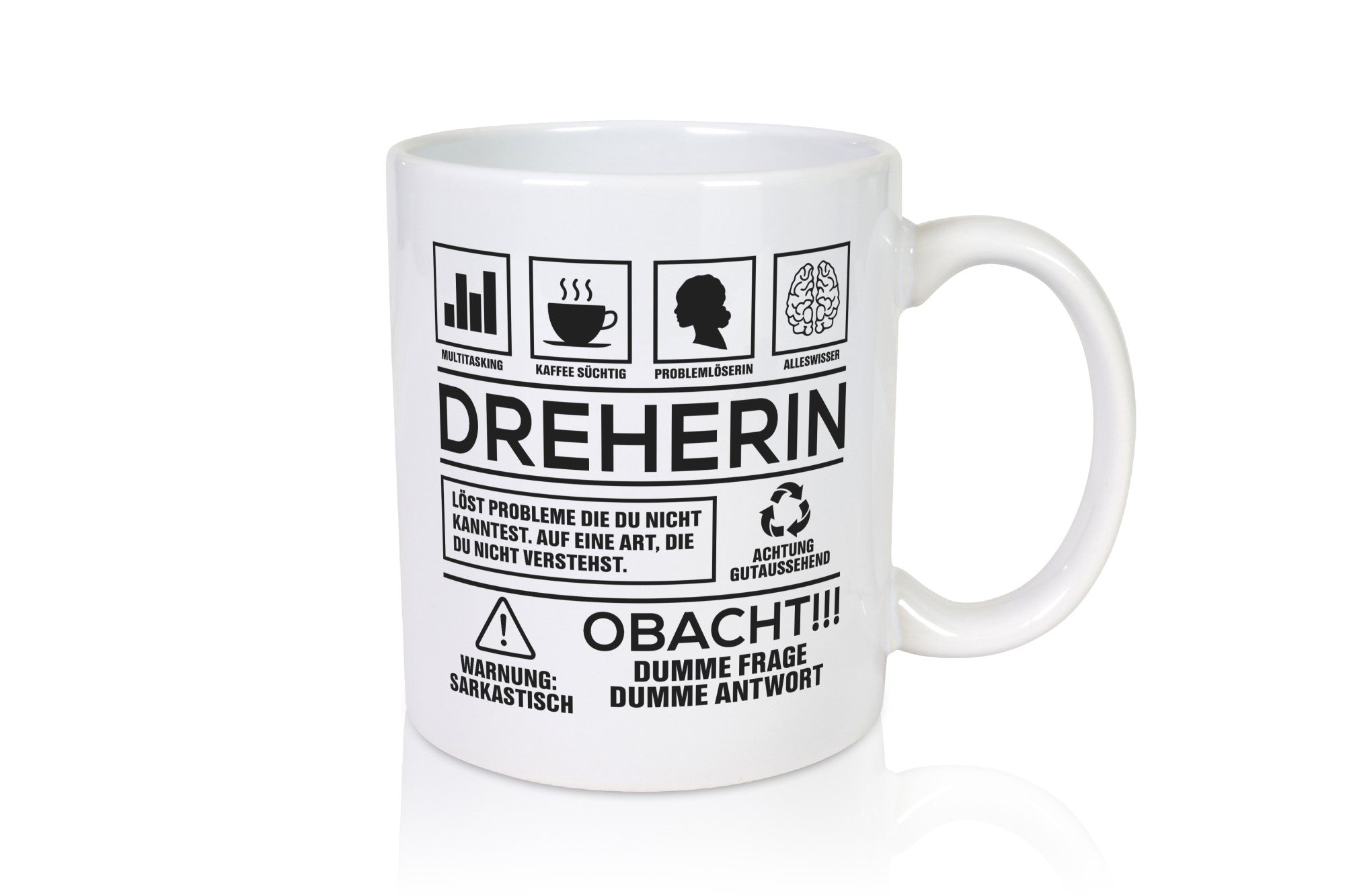 Achtung Probleme Dreherin | Fräser Dreher lustig Humor Geschenkidee Geschenk