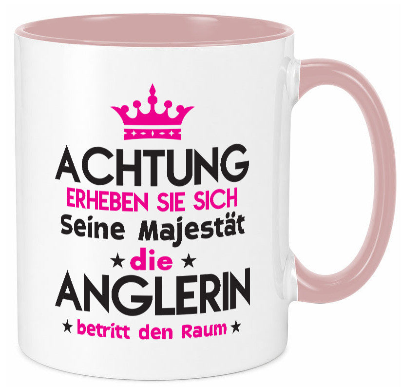 Seine Majestät Anglerin | Angeln Fischerin lustiger Spruch Geschenk Humor Tasse