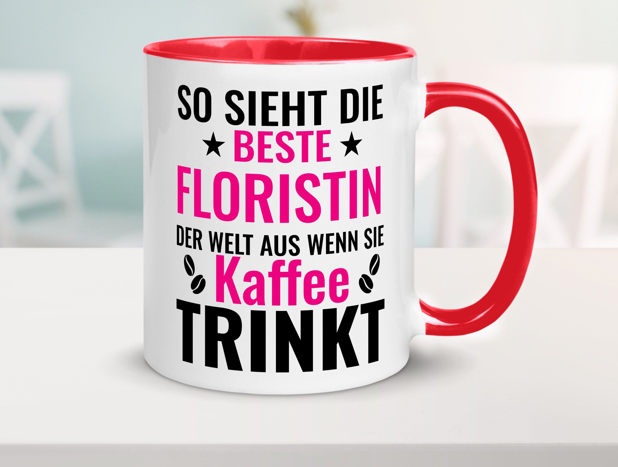 Kaffee trinkt: Floristin | Blumen Verkäuferin lustiger Spruch Geschenk Humor