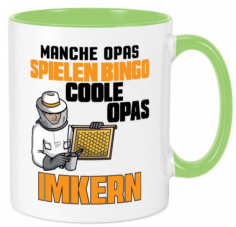 Opas spielen Bingo, coole imkern | Opa Imker| Honig lustig Familie Geschenkidee Tasse