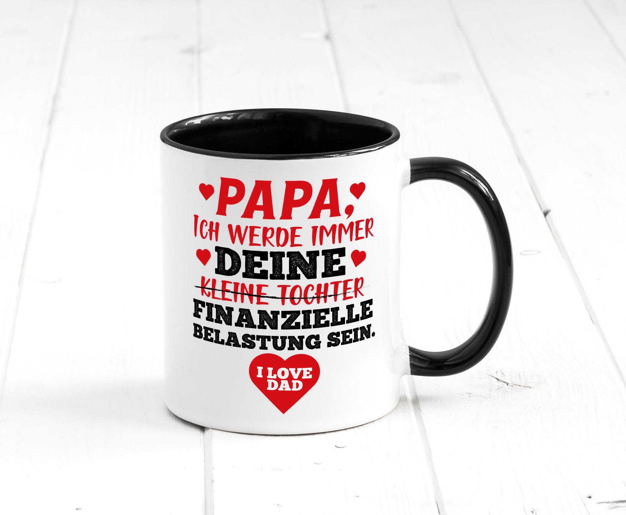 Finanzielle Belastung lustiger Spruch Geschenk Humor Geschenkidee Tasse
