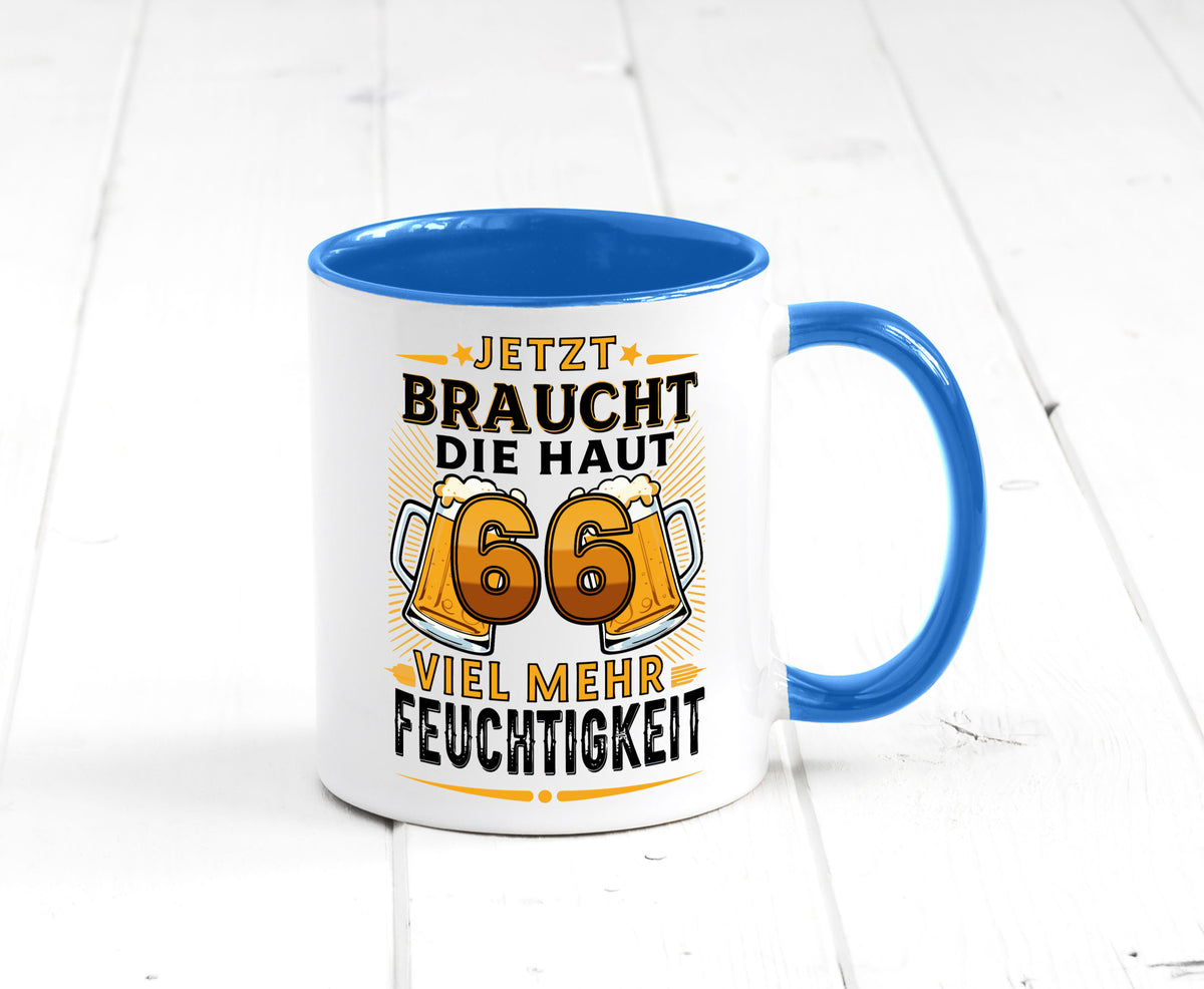 66 braucht die haut mehr Feuchtigkeit | 66. Geburtstag Humor Geschenkidee Tasse