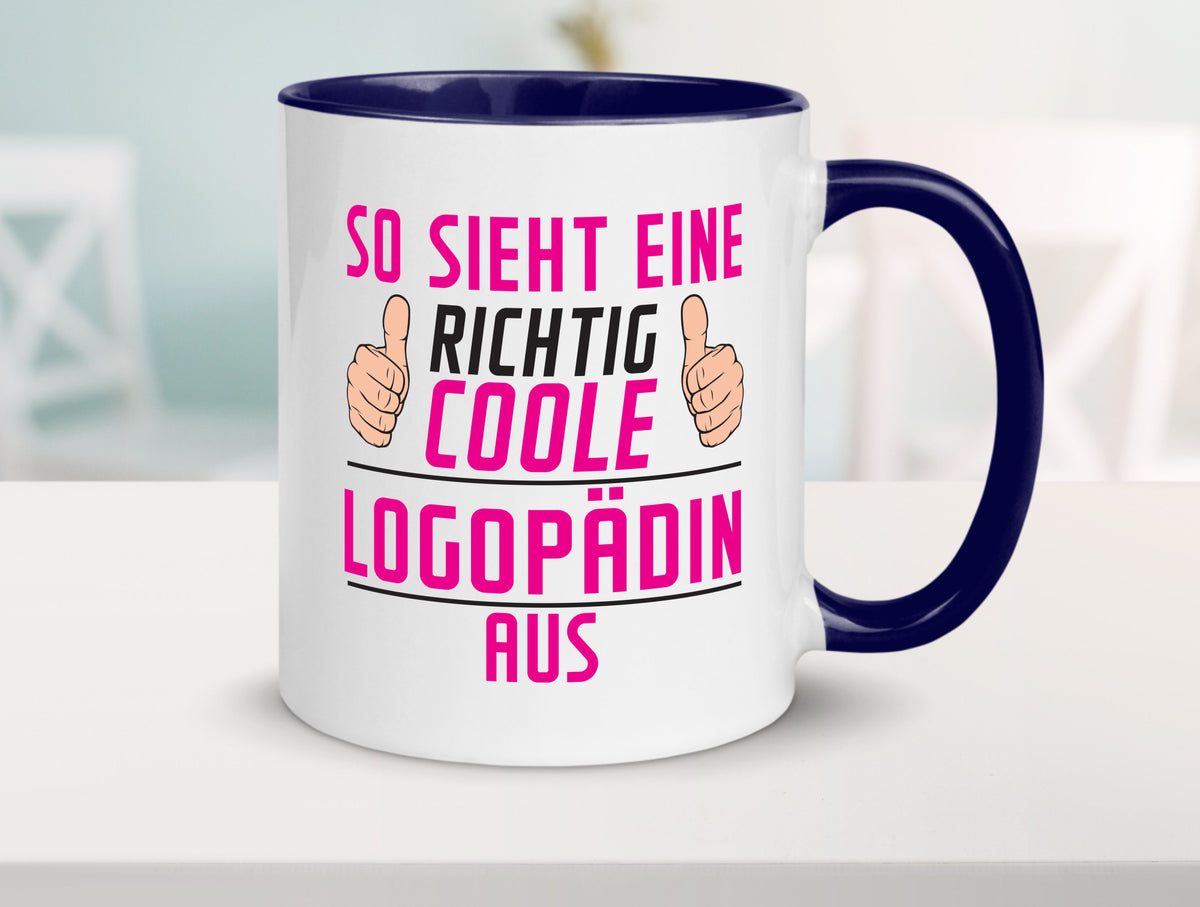 Richtig Coole Logopädin | Sprachtherapie Humor Geschenkidee Tasse