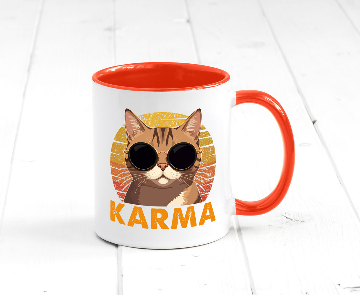 Vintage Katze | Karna Coole lustiger Spruch Geschenk Tierliebhaber Humor Tasse