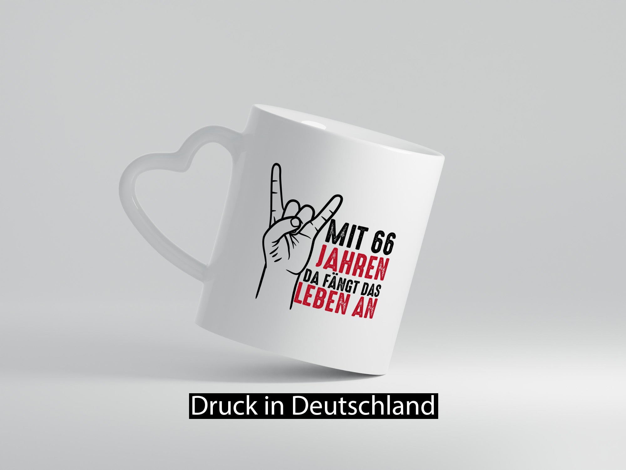 66. Geburtstag | mit 66 fängt das leben an. Jahre Geschenkidee Humor Tasse