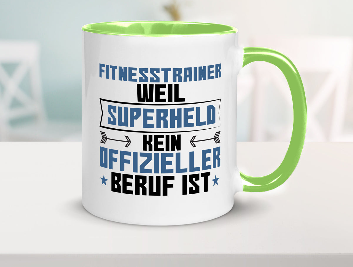 Superheld Fitnesstrainer | Personal Trainer Sport Geschenkidee Humor Tasse