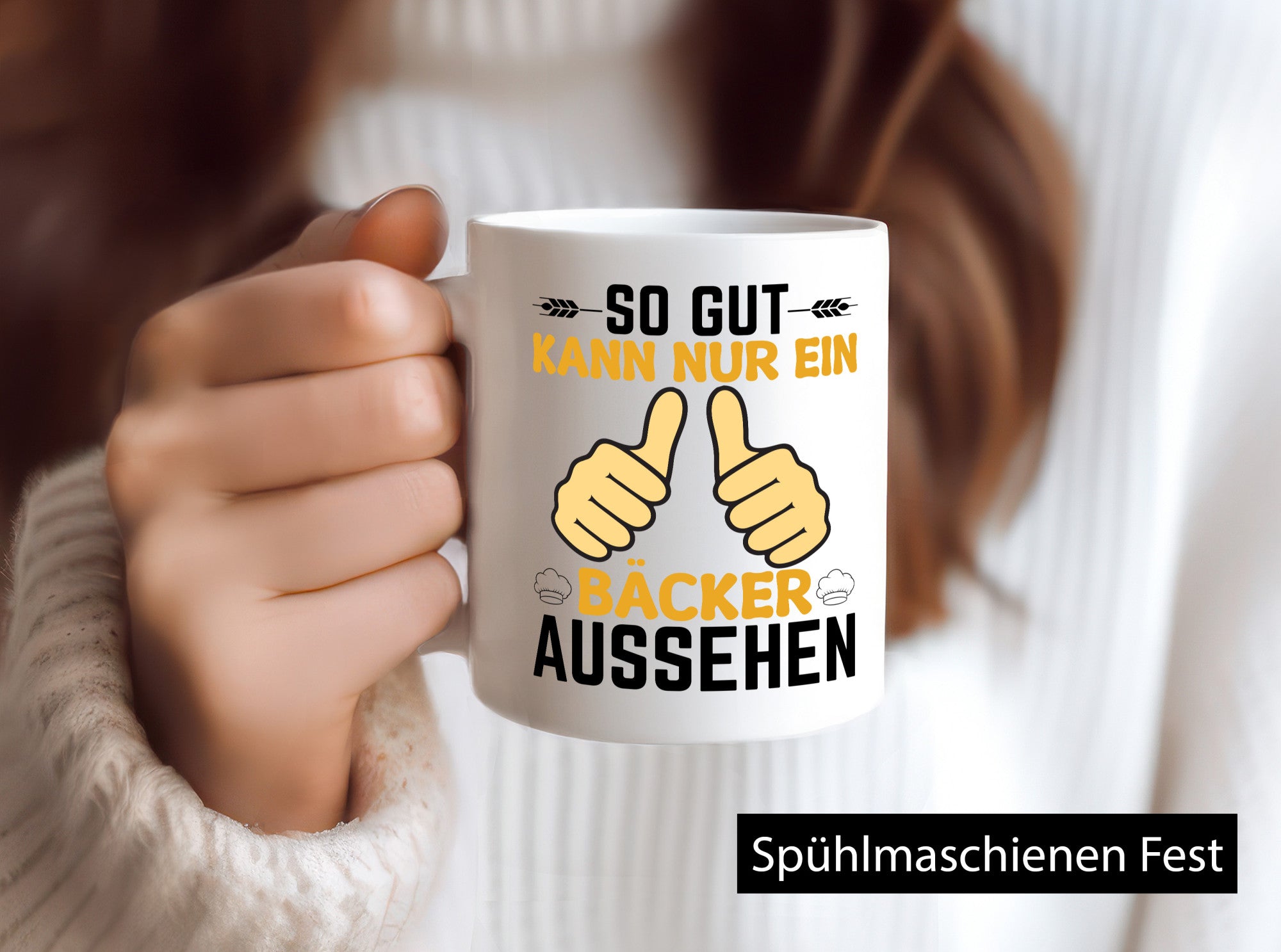 So gut kann nur ein Bäcker aussehen | lustig Humor Geschenkidee Geschenk Tasse