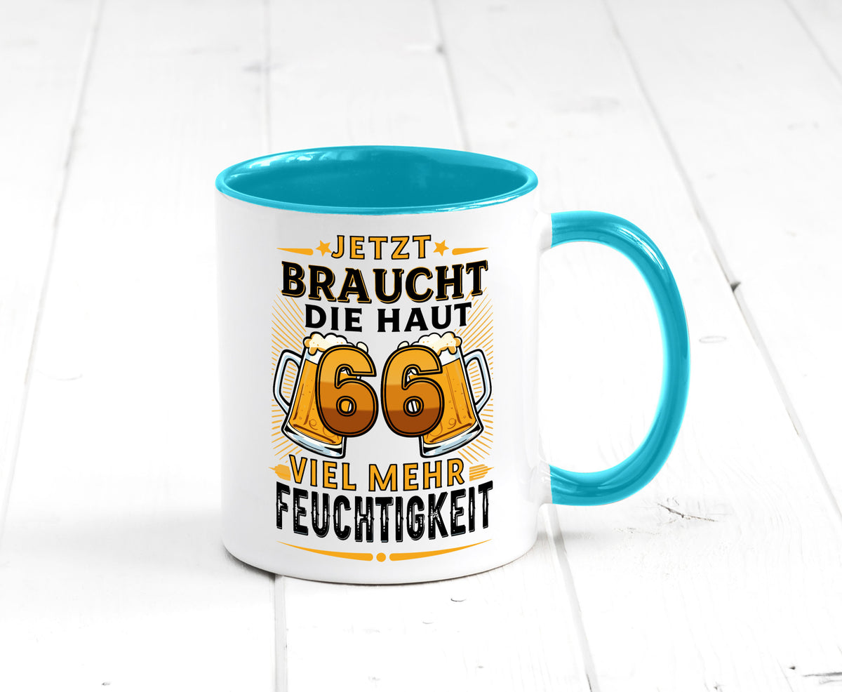 66 braucht die haut mehr Feuchtigkeit | 66. Geburtstag Humor Geschenkidee Tasse