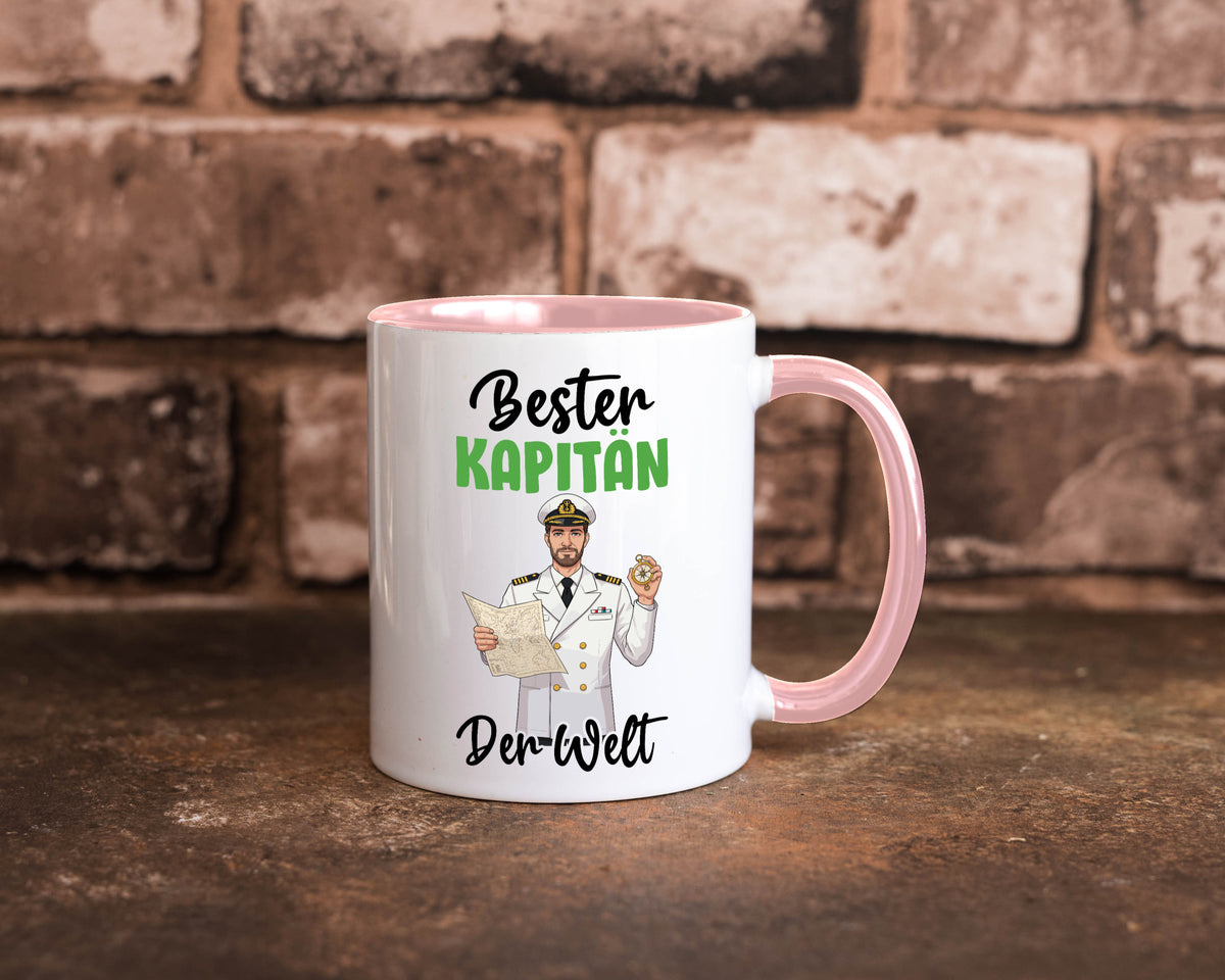 Bester Kapitän | Schiffskapitän Schiff v2 Geschenk Humor Geschenkidee lustiger Tasse