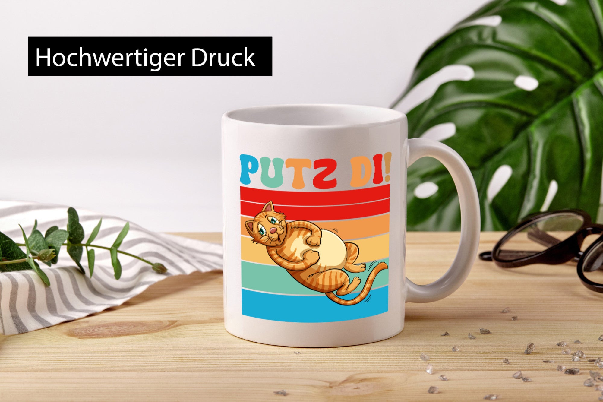 Putz di | Katze Katzenfreunde Katzen Geschenk Tierliebhaber Humor lustiger