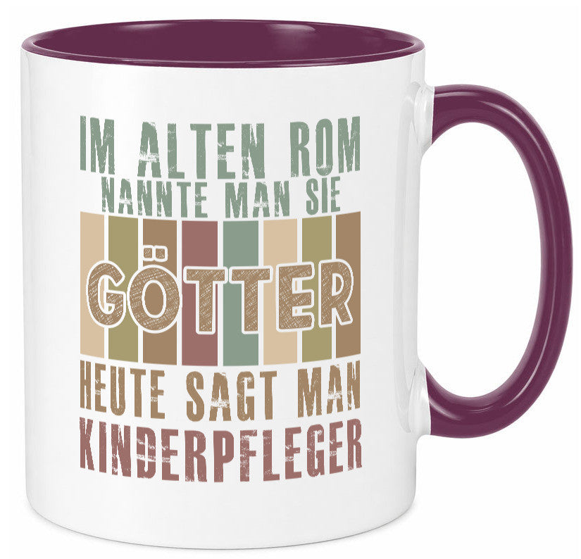 Heute sagt man: Kinderpfleger | Pfleger Kinder lustig Humor Geschenkidee Tasse