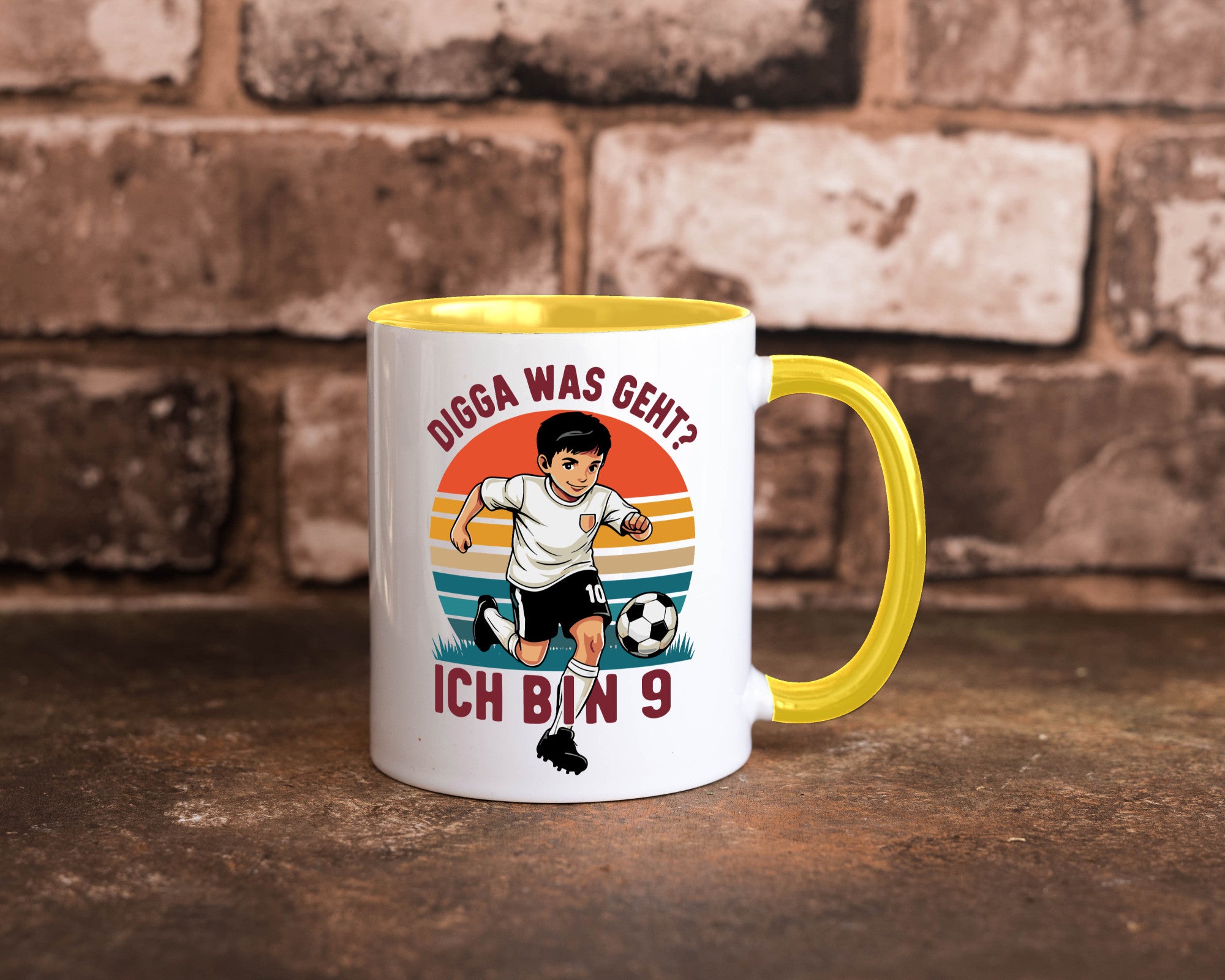 9 Geburtstag | Jahre Digga was geht ab Fußball lustig Geschenkidee Geschenk