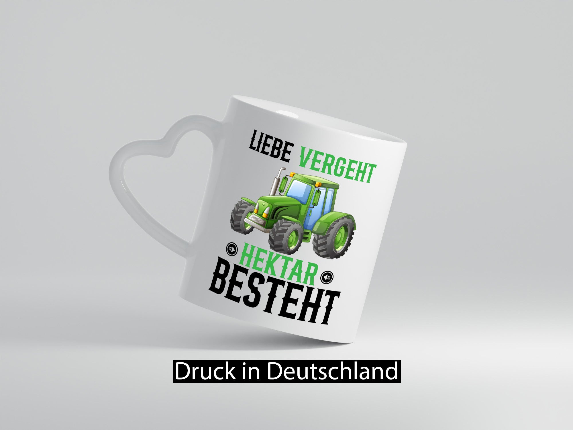 Liebe vergeht Hektar besteht | Traktor Bauer landwirt Humor Geschenkidee Tasse