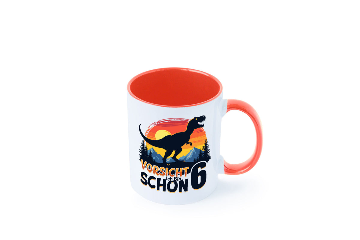 6. Geburtstag | 6 Jahre Dinosaurier Geschenkidee Humor Tasse