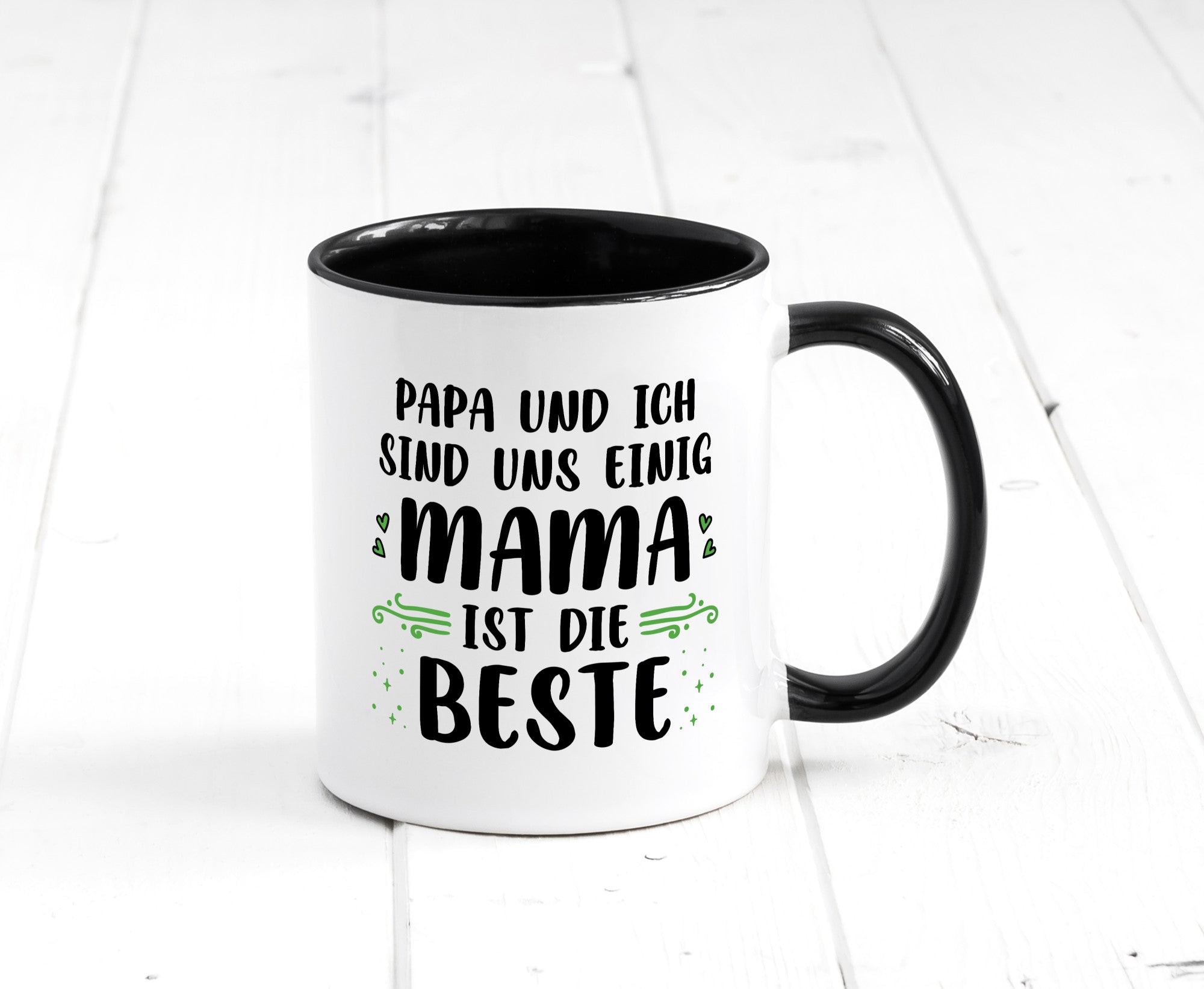 Papa und ich sind uns einige Mama ist die beste | Muttertag Geschenk Familie