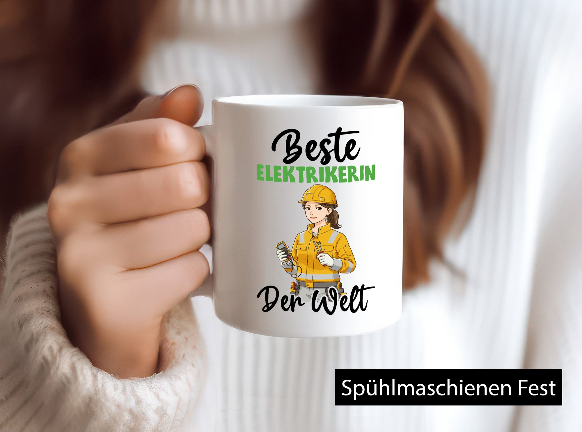Beste Elektrikerin | Elektronikerin Elektrik v2 Humor Geschenkidee Tasse