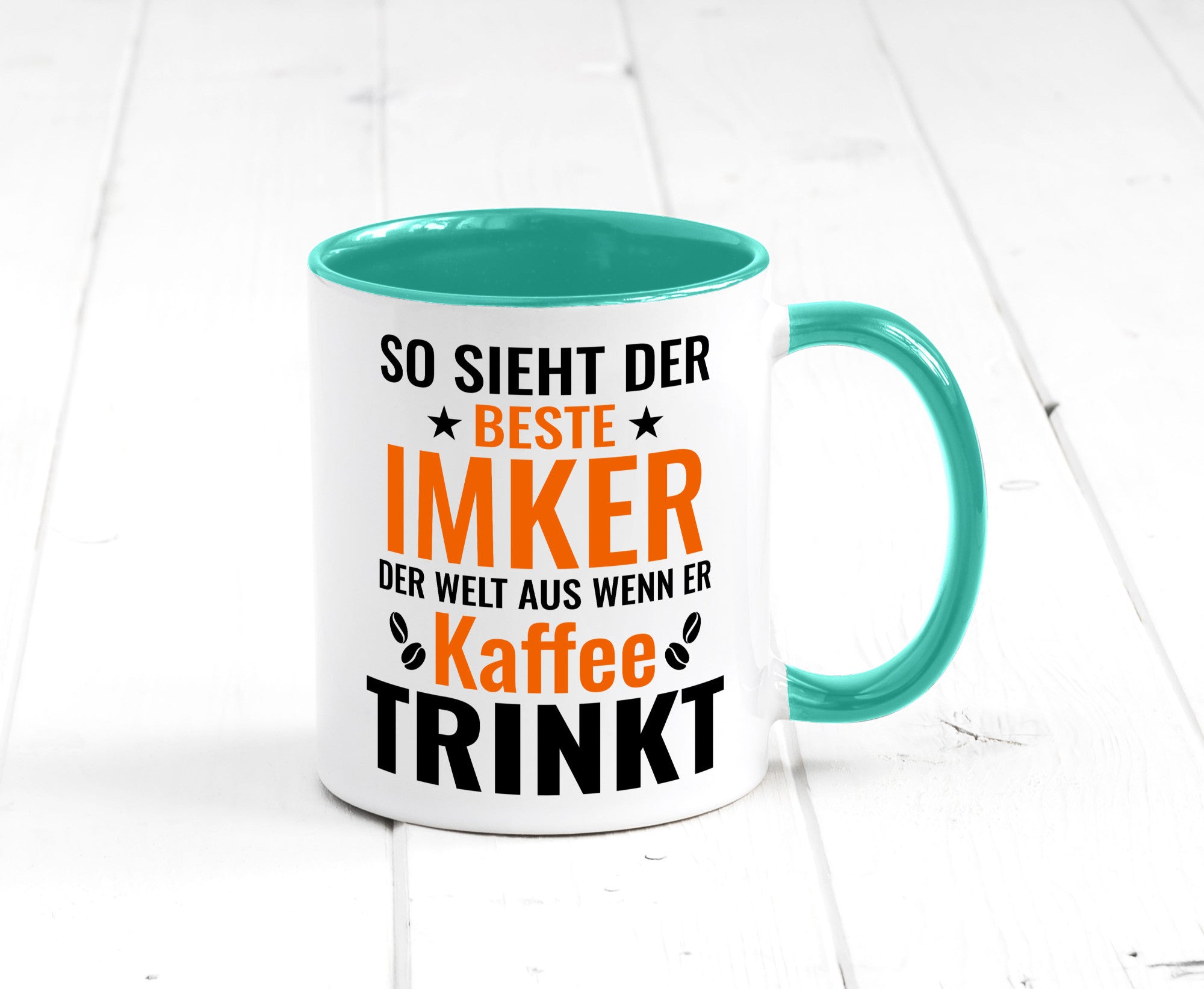 Kaffee trinkt: Imker | Imkerei lustiger Spruch Geschenk Humor Geschenkidee Tasse
