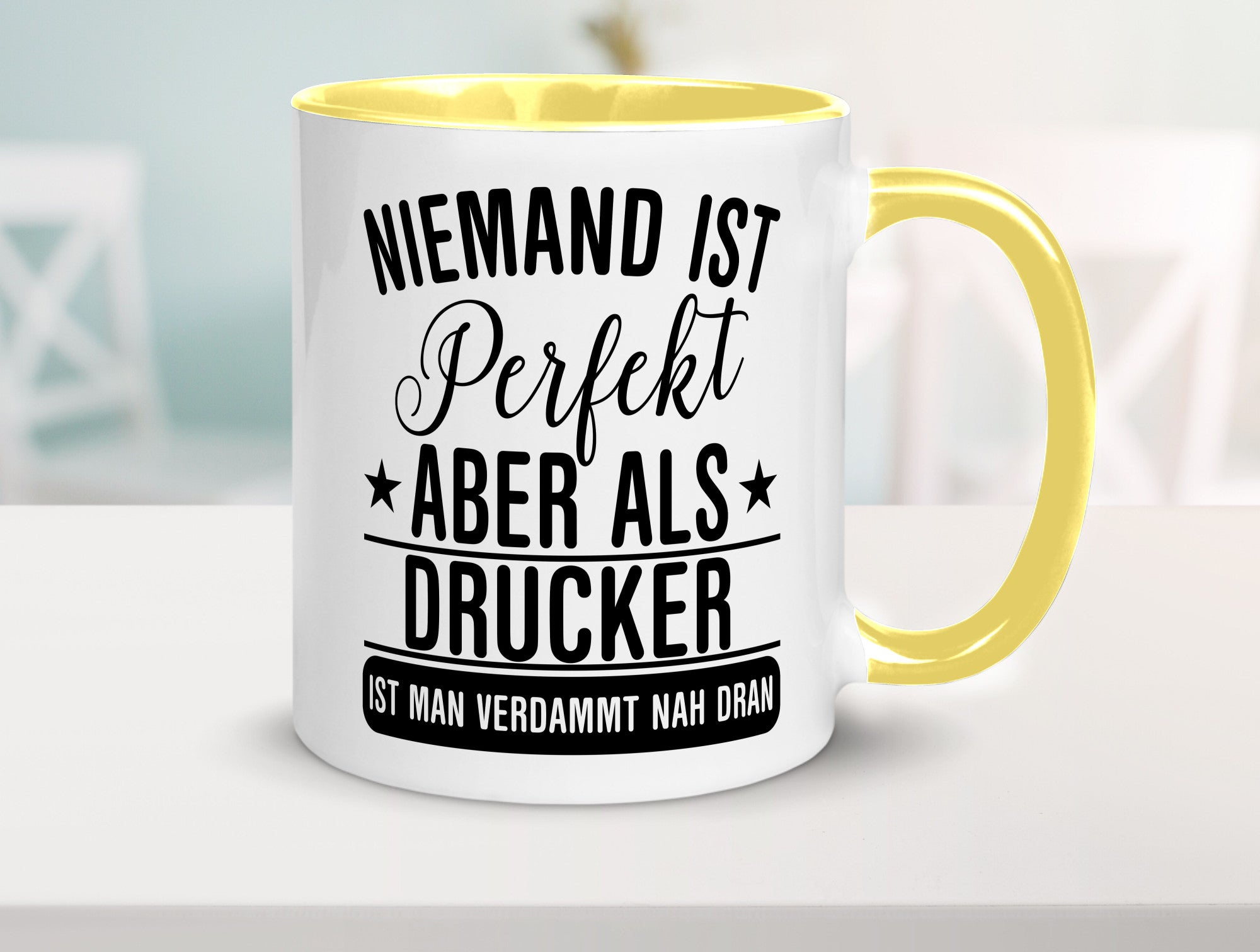 Verdammt nah dran: Drucker | Druckerei Print Medien lustig Humor Geschenkidee