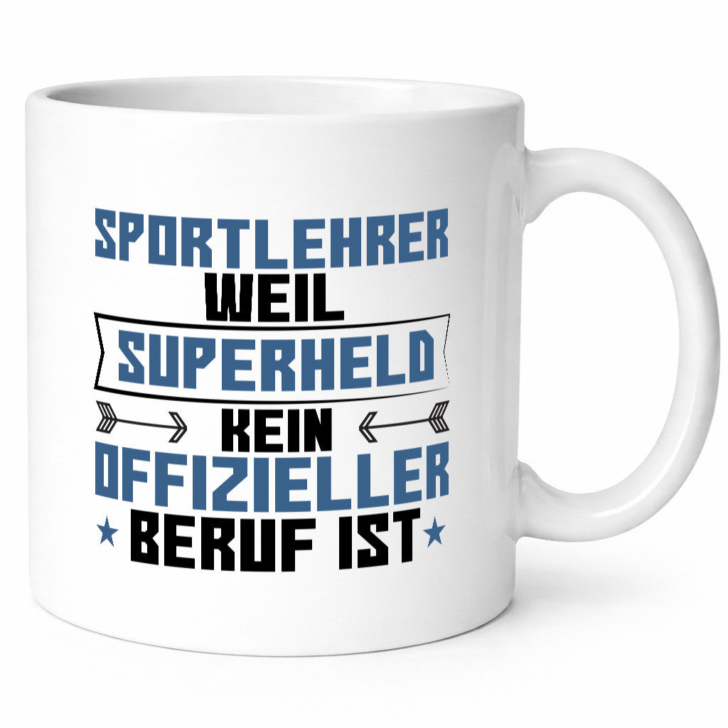 Superheld Sportlehrer | Lehrer Sport lustig Humor Geschenkidee Geschenk Tasse