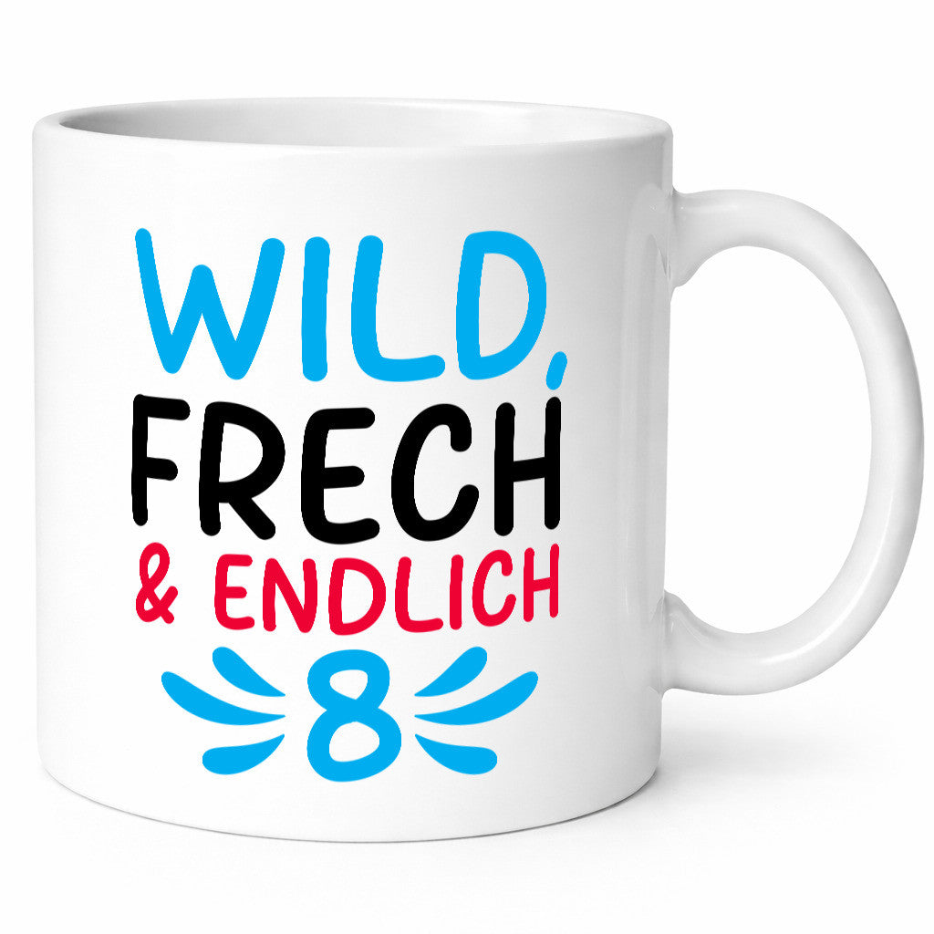 8. Geburtstag | 8 Jahre Wild & Frech Humor Geschenkidee Tasse