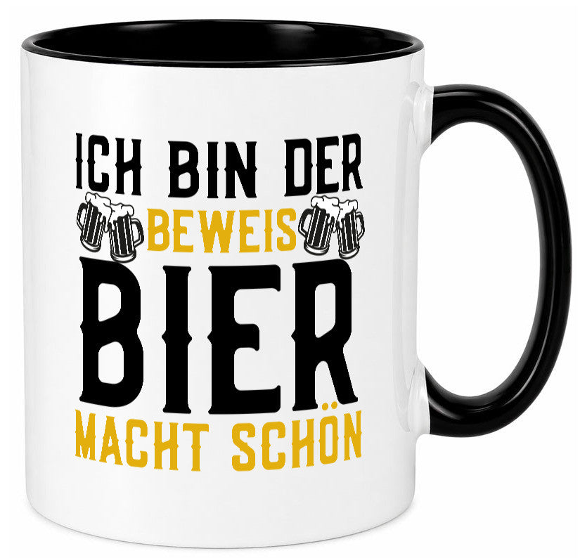 Beweis Bier macht schön | Biertrinker Party Pils Geschenk Humor Geschenkidee Tasse