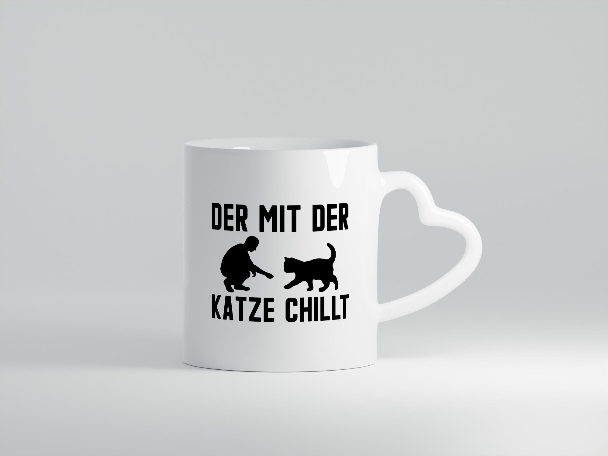 Mit der Katze | Chillen Katzenliebhaber Tierfreund lustiger Spruch Geschenk