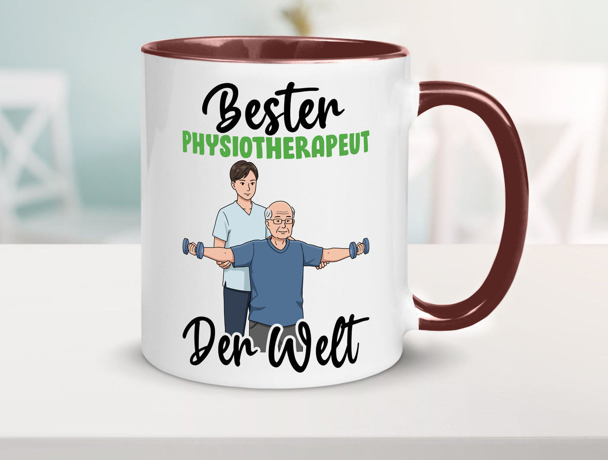 Bester Physiotherapeut v3 Geschenk Humor Geschenkidee lustiger Spruch Tasse