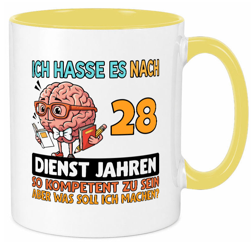 28 Dienstjahre | Arbeit Kompetent Geschenkidee Kollegen Büro Humor Tasse