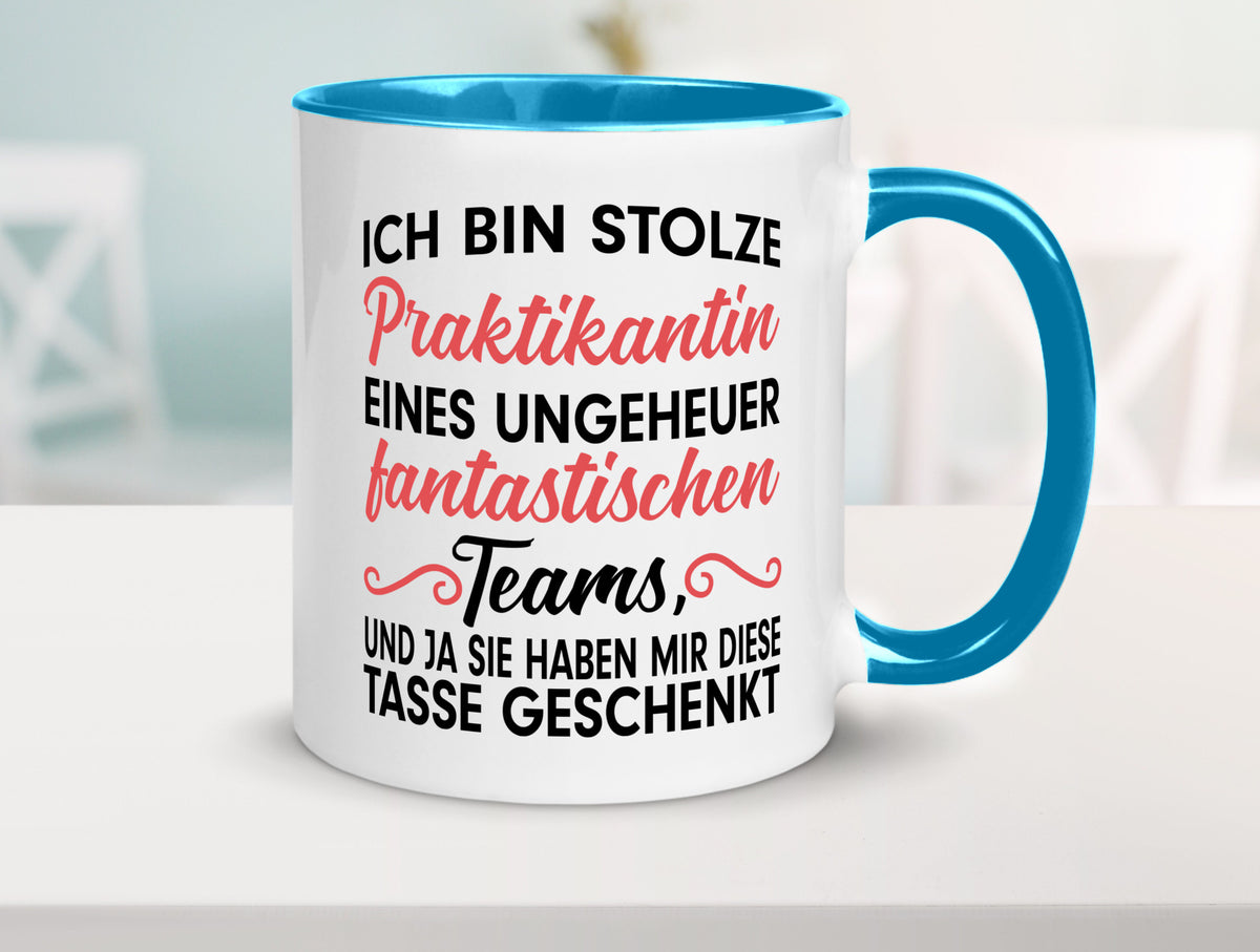 Stolze Praktikantin | Arbeitswelt Tasse Praktikum Geschenk Arbeit Kollegen Büro
